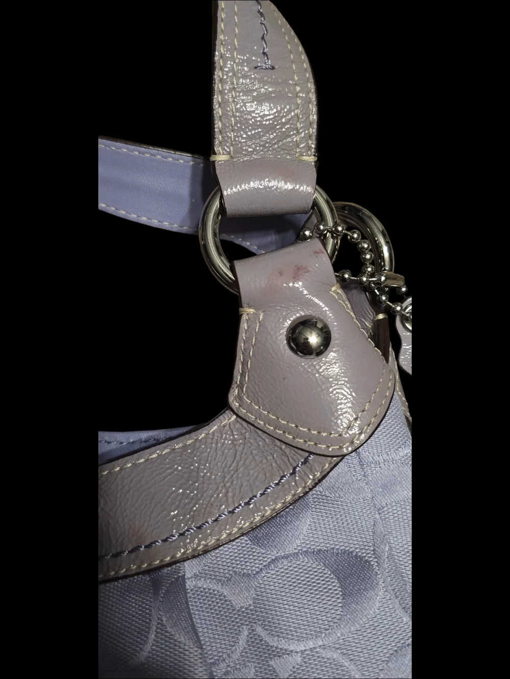 Coach Lavender Signature Jacquard Satchel and Wallet Set